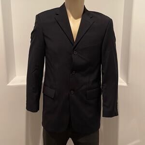 Paolo Giardini  Men’s Wool Blazer Sport Coat Jacket Black 3 Buttons Size 38R